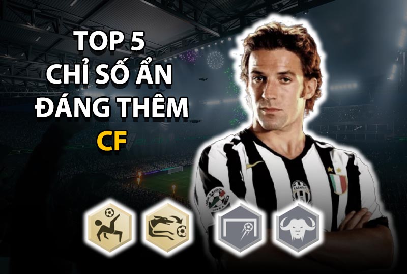 Top 5 chỉ số ẩn đáng thêm cho vị trí CF ở mức thẻ +8 trở lên