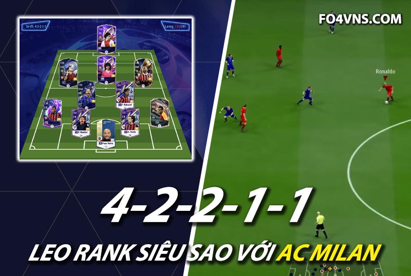 Chiến thuật FC Online : Sơ đồ 4222 team AC Milan với song sát Gullit - Basten