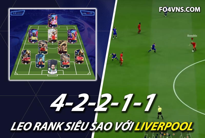 Chiến thuật FC Online : Sơ đồ 42211 với team color Liverpool rank siêu sao