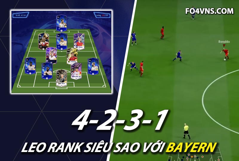 Chiến thuật FC Online : Sơ đồ 4231 với team color Bayern rank siêu sao