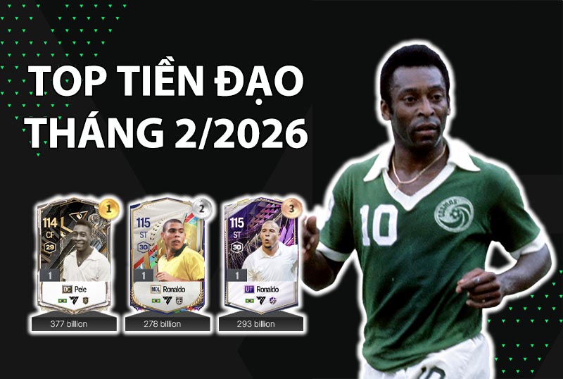 Những cầu thủ được dùng nhiều nhất FC Online tháng 2/2026 vị trí tiền đạo
