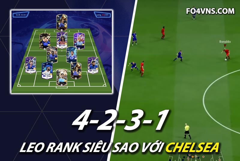 Chiến thuật FC Online : Sơ đồ 4231 với team color Chelsea rank siêu sao