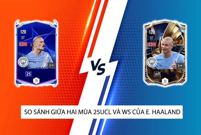 So sánh hai mùa giải 25UCL và WS của E. Haaland trong FC Online