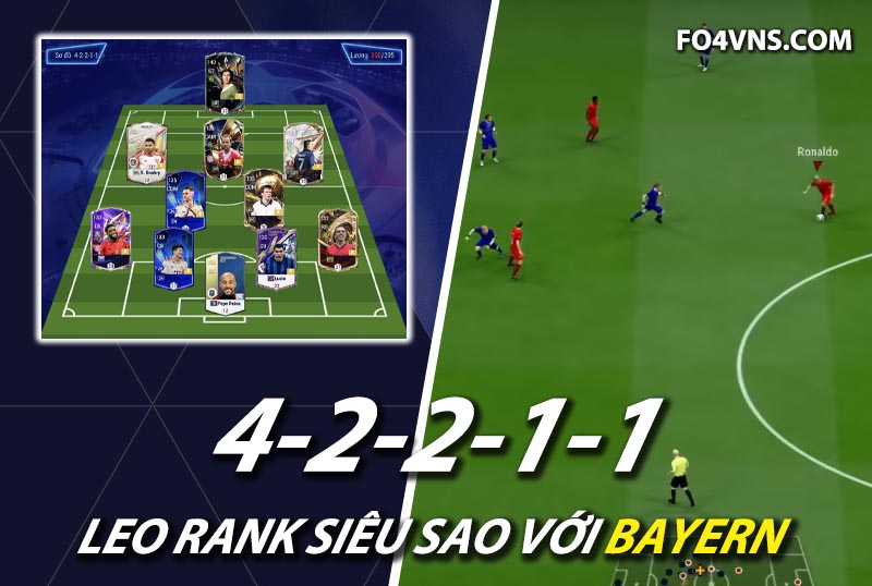 Chiến thuật FC Online : Sơ đồ 42211 với team color Bayern rank siêu sao