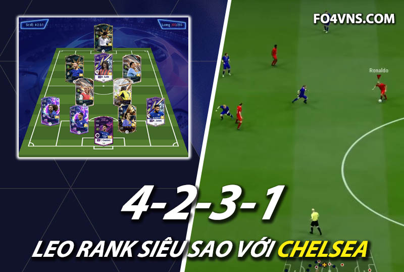 Chiến thuật FC Online : Sơ đồ 4231 với team color Chelsea rank siêu sao