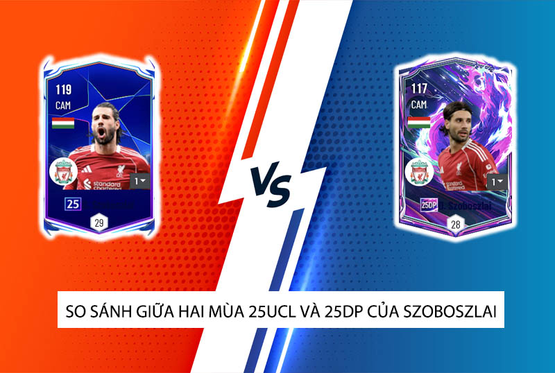So sánh hai mùa giải 25UCL và 25DP của D. Szoboszlai trong FC Online