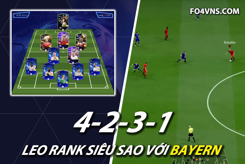 Chiến thuật FC Online : Sơ đồ 4231 với team color Bayern rank siêu sao