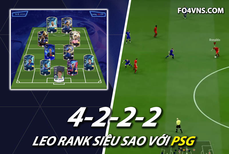 Chiến thuật FC Online : Sơ đồ 4222 với team PSG rank siêu sao Hàn