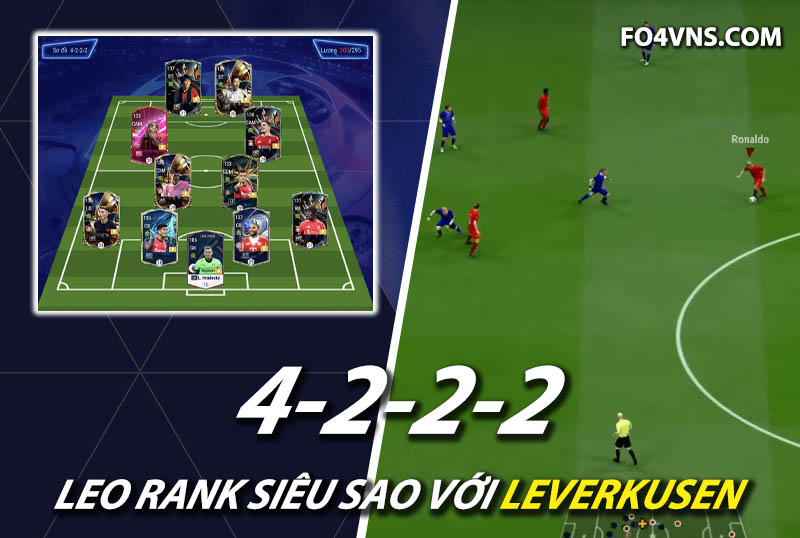 Chiến thuật FC Online : Sơ đồ 4222 với team Leverkusen rank siêu sao Hàn