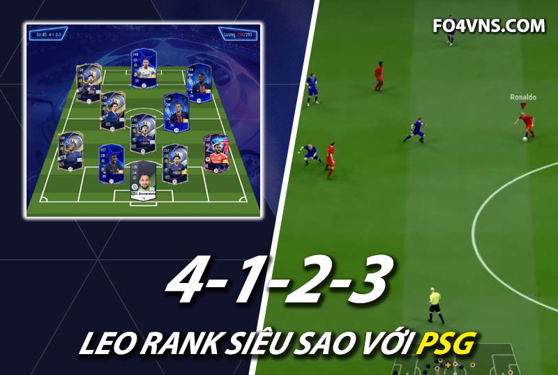 Chiến thuật FC Online : Sơ đồ 4123 với team PSG rank siêu sao Hàn